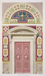 Deur naar de Raphael Loggia in het Vaticaan, uit 